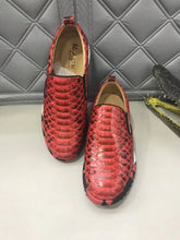 Load image into Gallery viewer, Genuine Python Skin Leather Loafers- Ailime Designs