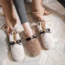 Load image into Gallery viewer, Cozy Warm Women Fur Design Flat Loafer Shoes - Ailime Designs