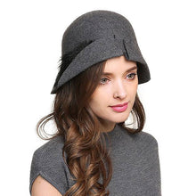 Load image into Gallery viewer, Elegant Women&#39;s Vintage Style Wool Cloche Hats - Ailime Designs