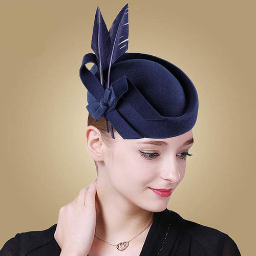 Best Royalty Feather Design Fascinator Hats For Women - Ailime Designs - Ailime Designs