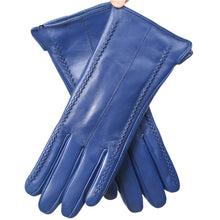 Load image into Gallery viewer, Genuine Blue Leather Gloves- Ailime Designs