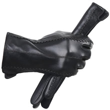 Load image into Gallery viewer, Genuine Blue Leather Gloves- Ailime Designs