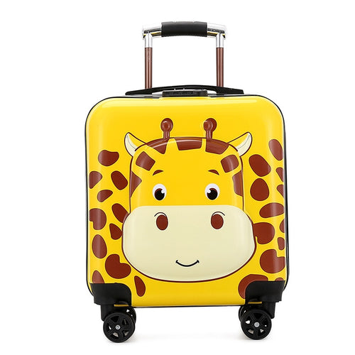 Kids Giraffe Print Design Trolley Luggage - Ailime Designs