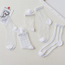 Load image into Gallery viewer, Breathable Check Design Women Sheer Dress Socks - Ailime Designs