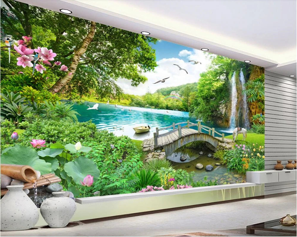 Beautiful 3D Scenic Design Wallpaper Murals - Ailime Designs