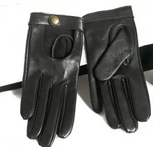 Load image into Gallery viewer, Genuine Leather Hollow-cut Red &amp; Green Racing Gloves - Ailime Designs