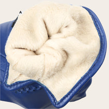 Load image into Gallery viewer, Genuine Blue Leather Gloves- Ailime Designs
