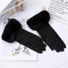 Load image into Gallery viewer, Fantastic Suede Leather Fur Trim Gloves - Ailime Designs