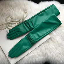 Load image into Gallery viewer, 100% Sheepskin Green Gloves For Women - Ailime Designs