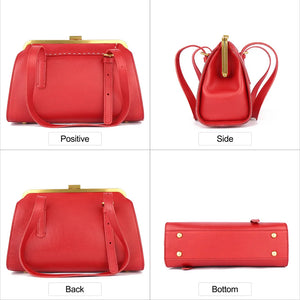 Genuine Red Leather Luxury Handbags - Ailime Designs