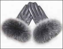 Load image into Gallery viewer, Fine Quality Women's Fox Fur Sheepskin Leather Gloves - Ailime Designs