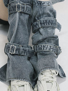 Casual Women Denim Buckle Style Leg Covers - Ailime Designs