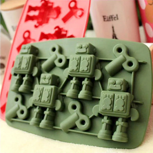 Cool Robot Shape Silicone Molds - Ailime Designs