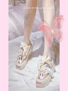 Cool Summer Round Toe Platform Sneakers - Ailime Designs