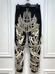 Casual Women Multi-colored String Art Design Pants - Ailime Designs