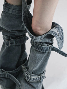 Casual Women Denim Buckle Style Leg Covers - Ailime Designs