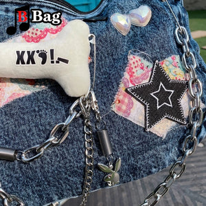 Gothic High Street Denim Style Handbags - Ailime Designs
