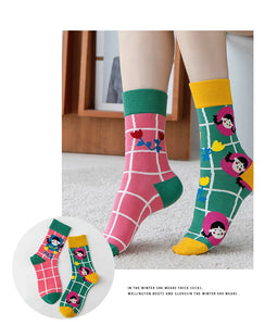 Breathable Conversational Design Women Printed Socks - Ailime Designs