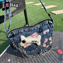 Load image into Gallery viewer, Gothic High Street Denim Style Handbags - Ailime Designs