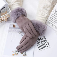 Load image into Gallery viewer, Fantastic Suede Leather Fur Trim Gloves - Ailime Designs
