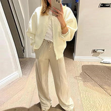 Load image into Gallery viewer, Casual Dressy Knit Pearl Trim Sweaters - Ailime Designs
