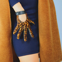 Load image into Gallery viewer, Leopard Animal Skin Print Two-Tone Sheepskin Leather Gloves - Ailime Designs
