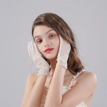 Load image into Gallery viewer, Black Satin Bowknot Design Dress Gloves - Ailime Designs