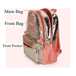Girl's Quilted Metallic Design Trolley Luggage - Ailime Designs