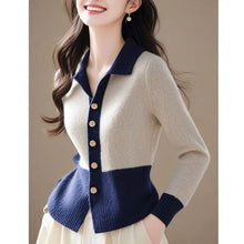 Load image into Gallery viewer, Block Style Yellow Cardigan Sweaters - Ailime Designs