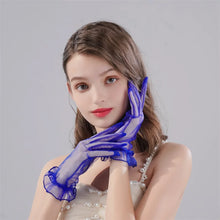 Load image into Gallery viewer, Black Satin Bowknot Design Dress Gloves - Ailime Designs