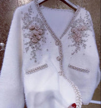 Load image into Gallery viewer, Beautiful Elegant Flower Design Cardigan Sweater For Women - Ailime Designs