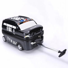 Load image into Gallery viewer, Kids Police Car Style Trolley Luggage Case - Ailime Designs