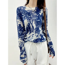Load image into Gallery viewer, Blue Design Forest Scenic Design Sweaters - Ailime Designs