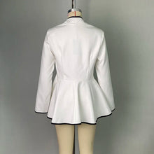 Load image into Gallery viewer, European Design Asymmetrical White Jacket - Ailime Designs