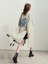 Load image into Gallery viewer, Trench Lapel Collar Slit Side Coat - Ailime Designs