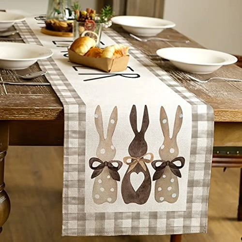 Easter Rabbit Coffee Style Design Table Runners - Ailime Designs