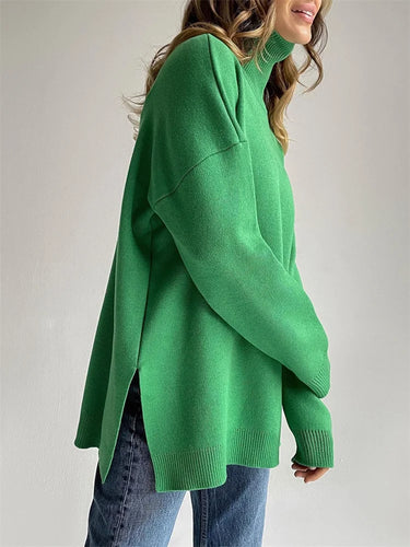 Autumn Oversize Women Turtleneck Sweaters - Ailime Designs