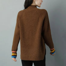 Load image into Gallery viewer, Full Rib Design Sweaters In Brown - Ailime Designs