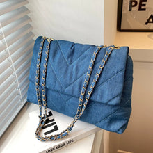 Load image into Gallery viewer, Chic Design  Geometric  Quilted Denim Handbags - Ailime Designs