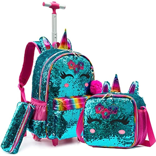 Adorable Unicorn Girl's Trolley Luggage - Ailime Designs