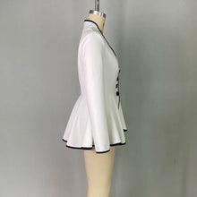 Load image into Gallery viewer, European Design Asymmetrical White Jacket - Ailime Designs