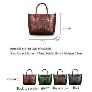 Crocodile Luxury Design Genuine Leather Handbags - Ailime Designs