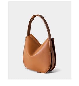 Casual Brown Split Leather Underarm Shoulder Bags For Women - Ailime Designs