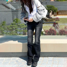 Load image into Gallery viewer, Distressed Low-rise Black Jeans - Ailime Designs