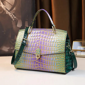 Genuine Leather Women's Crocodile Design Messenger Handbags - Ailime Designs