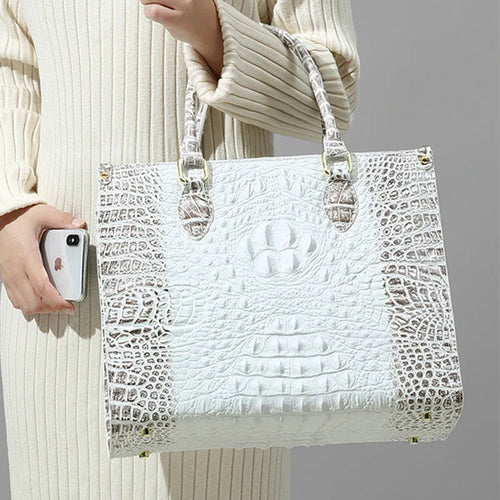 Fashion Tote Design Women's Crocoddile Leather Handbags - Ailime Designs