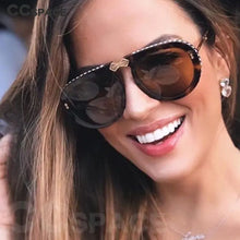 Load image into Gallery viewer, Crystal Trim Design Foldable Sunglasses - Ailime Designs