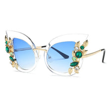 Load image into Gallery viewer, Crystal Trim Design Women's Butterfly Style Sunglasses - Ailime Designs