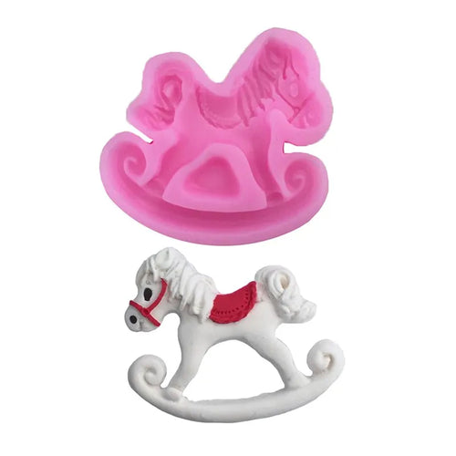 Children's Rocking Horse Shape Silicone Molds - Ailime Designs