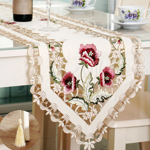 Lace Hollow-cut Design Table Runners - Ailime Designs